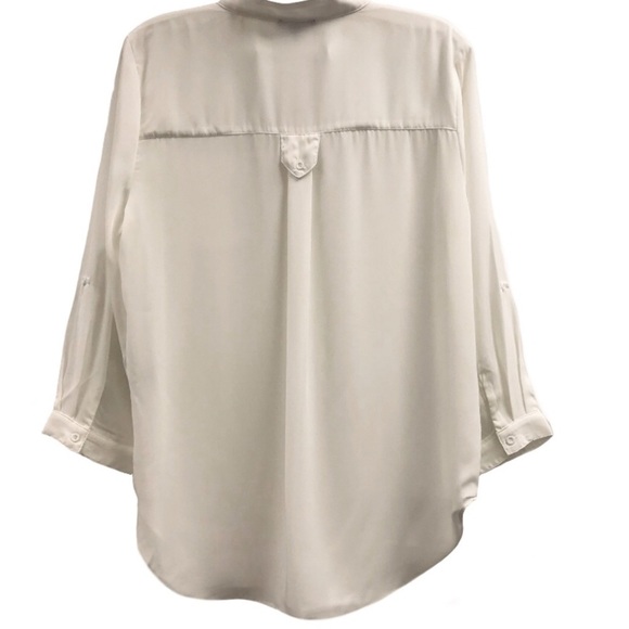 Women Casual Chiffon Cuffed Sleeve Blouse - Picture 2 of 5